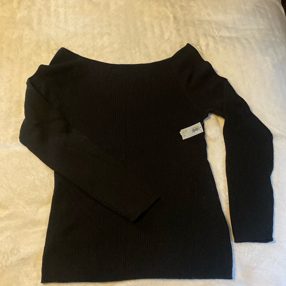 Old Navy, black ribbed, lightweight sweater and black